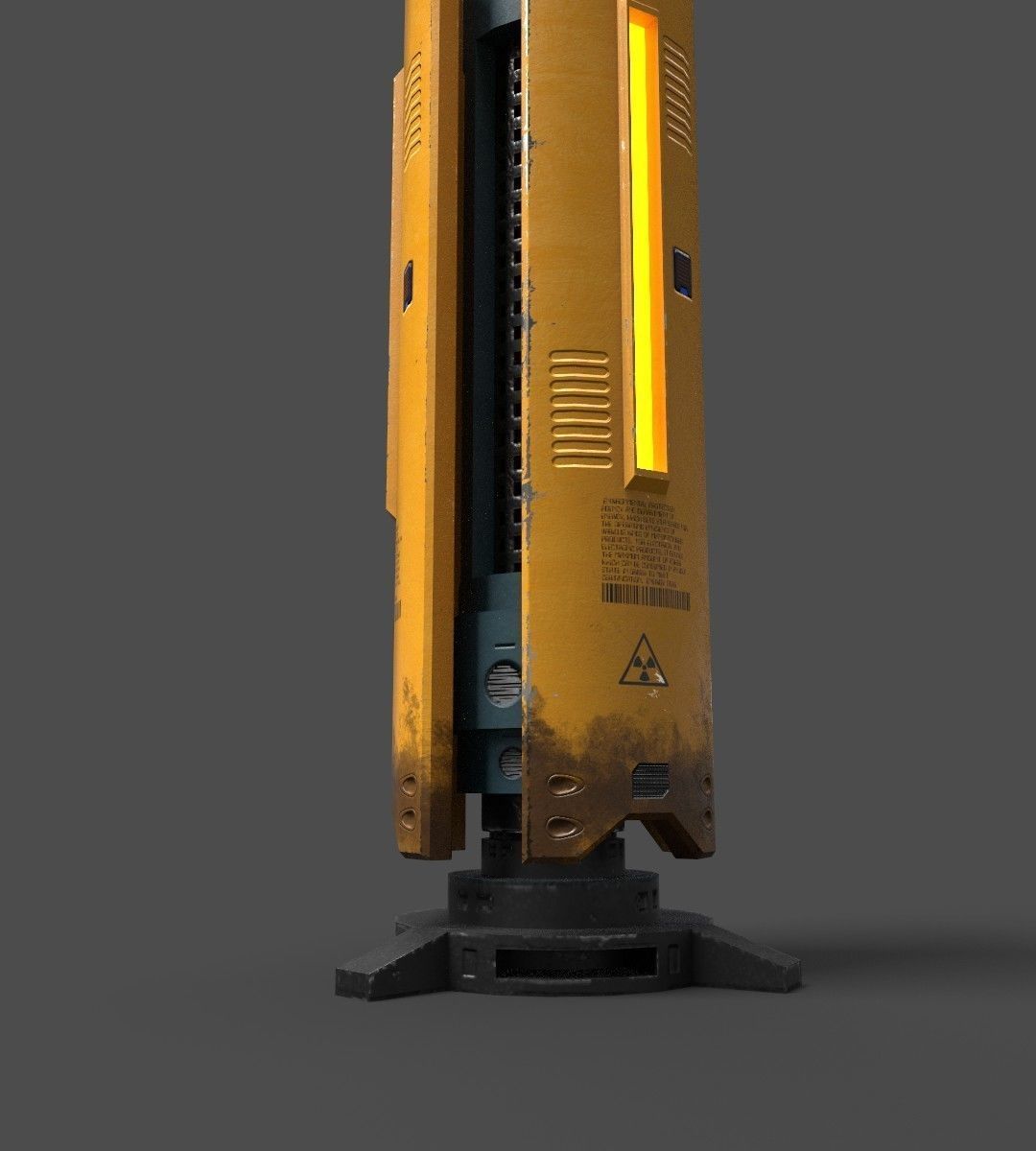 Sci Fi searchlight Free low-poly 3D model_1