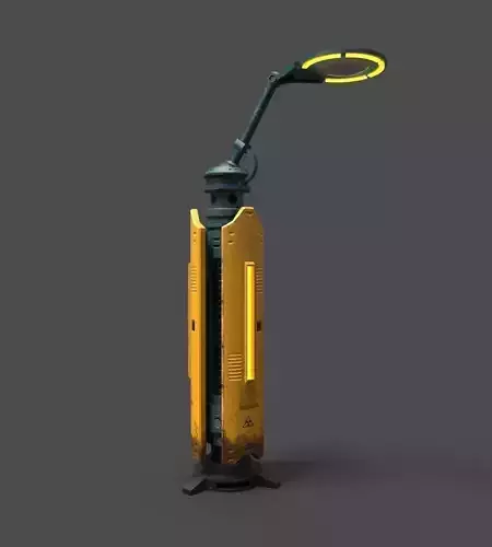 Sci Fi searchlight Free low-poly 3D model