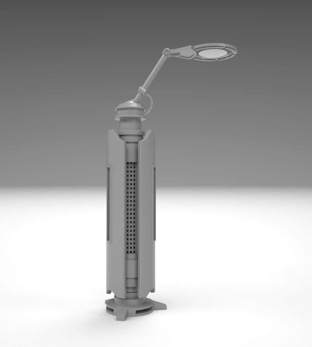 Sci Fi searchlight Free low-poly 3D model_7