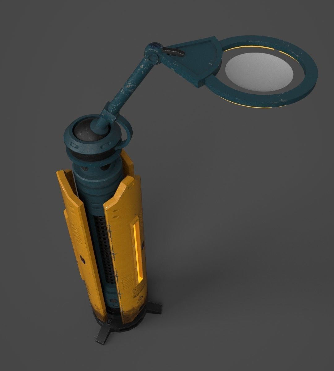 Sci Fi searchlight Free low-poly 3D model_2
