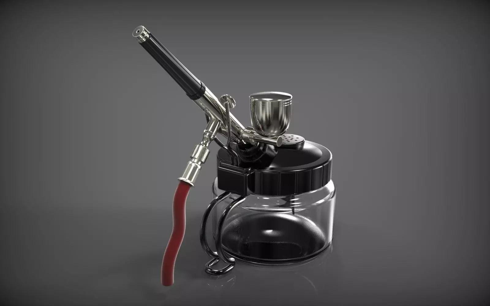 Airbrush spray bottle with hose 3D model_0