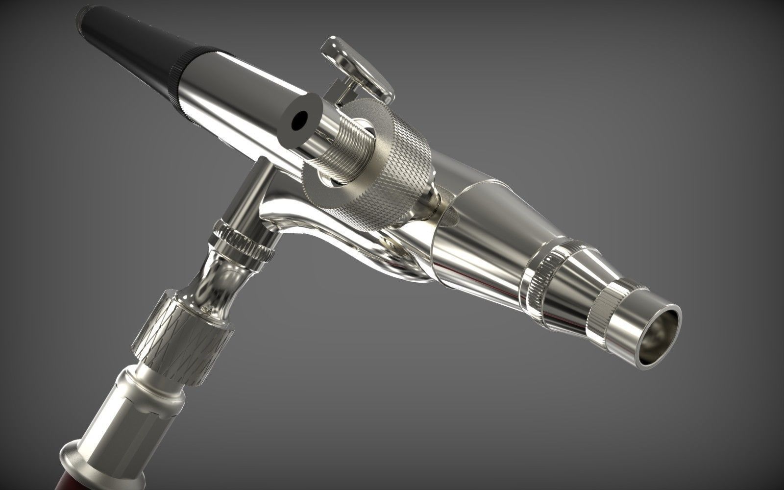 Airbrush spray bottle with hose 3D model_4