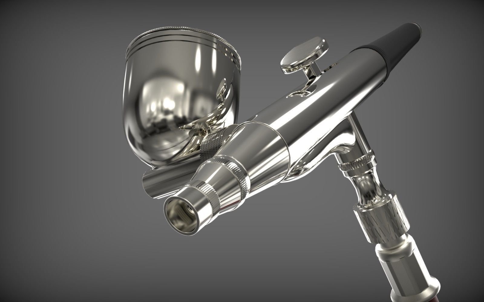 Airbrush spray bottle with hose 3D model_5