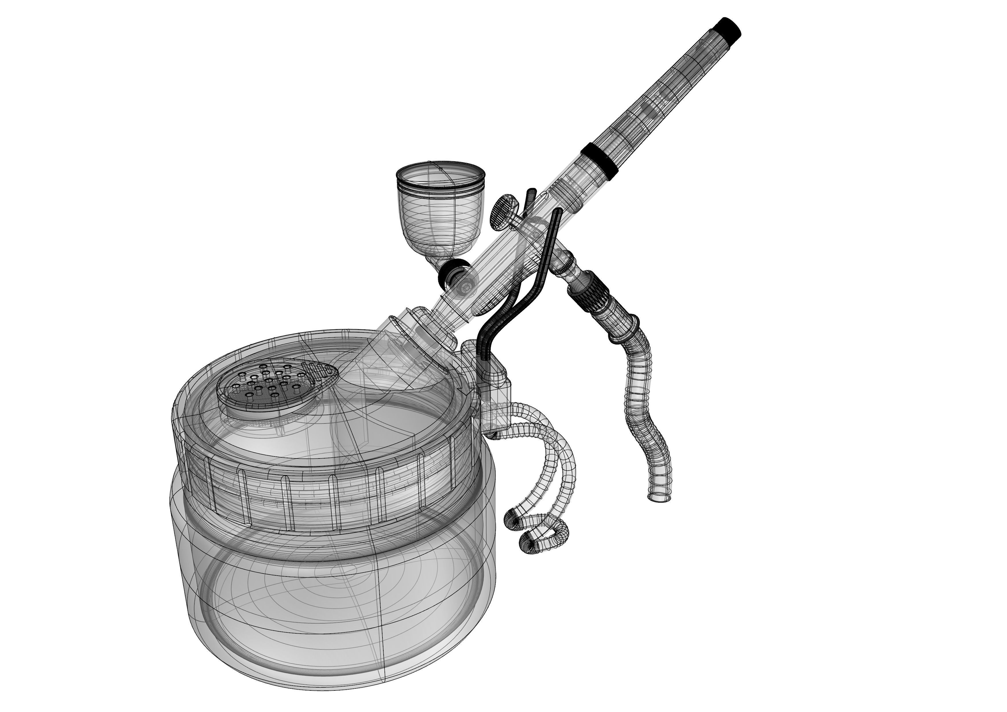 Airbrush spray bottle with hose 3D model_10