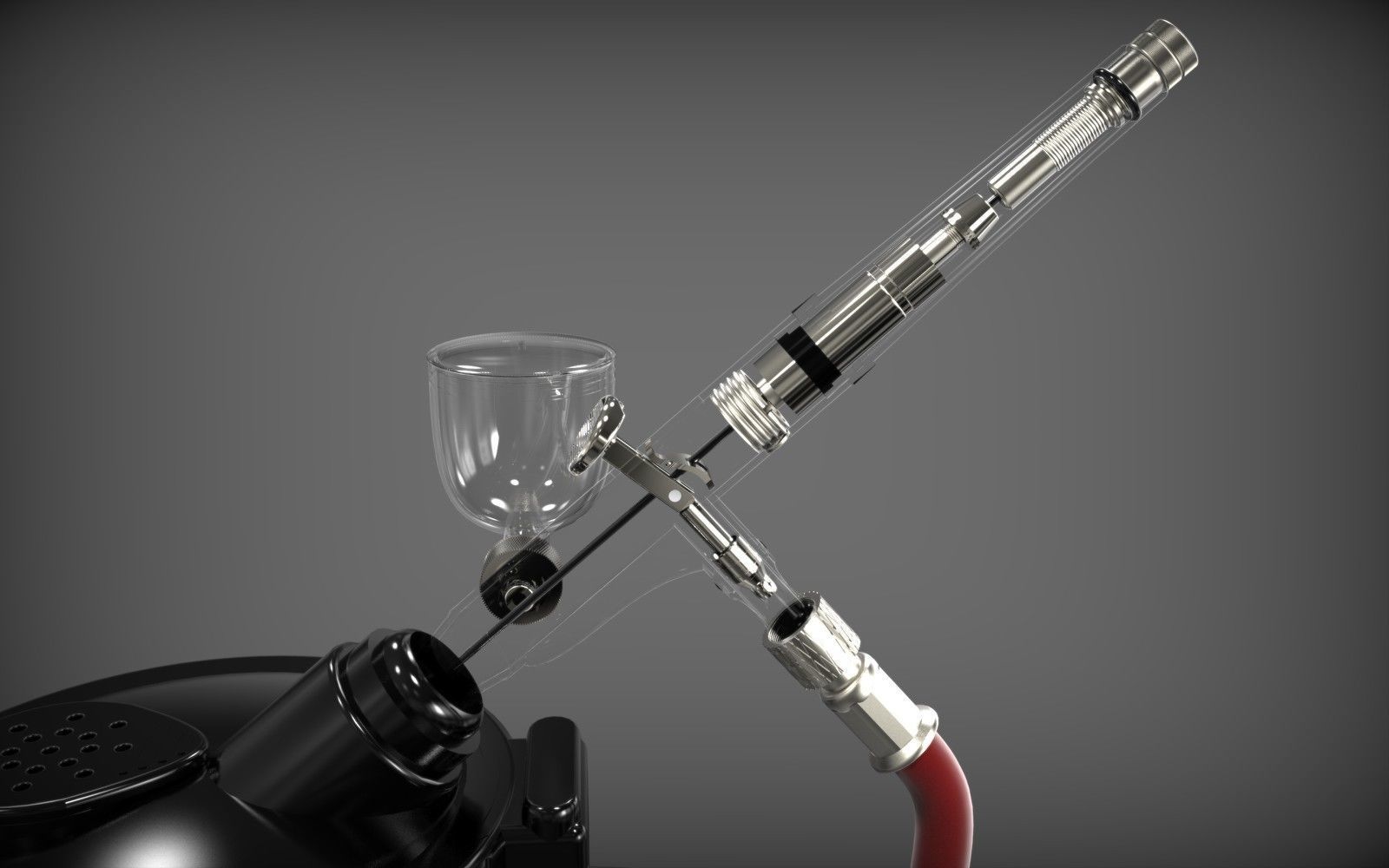 Airbrush spray bottle with hose 3D model_9