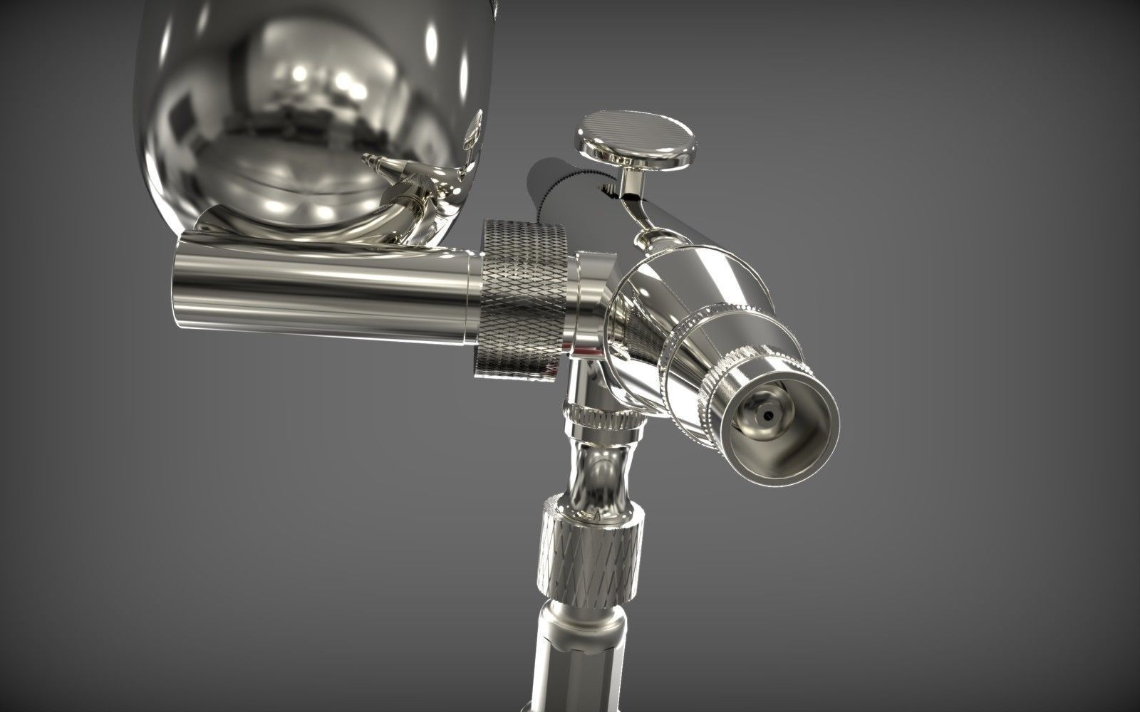 Airbrush spray bottle with hose 3D model_6