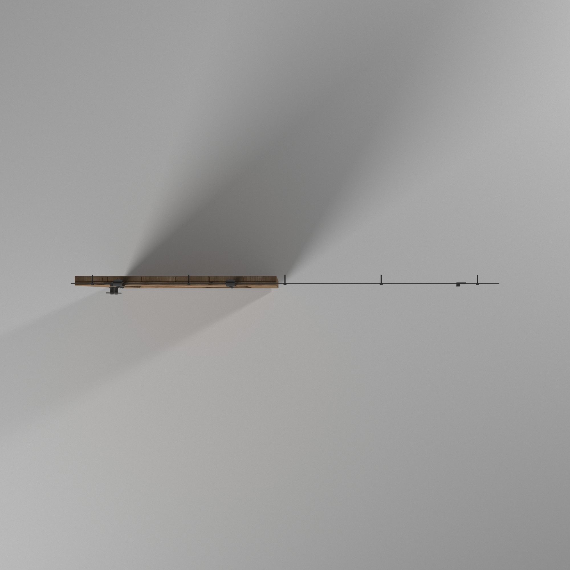 Wooden Sliding Door 3D model_5