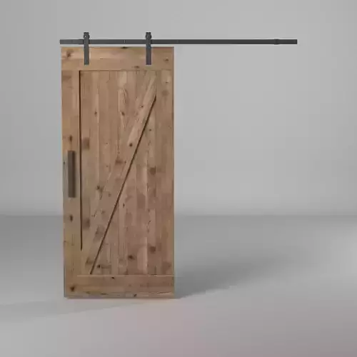 Wooden Sliding Door 3D model