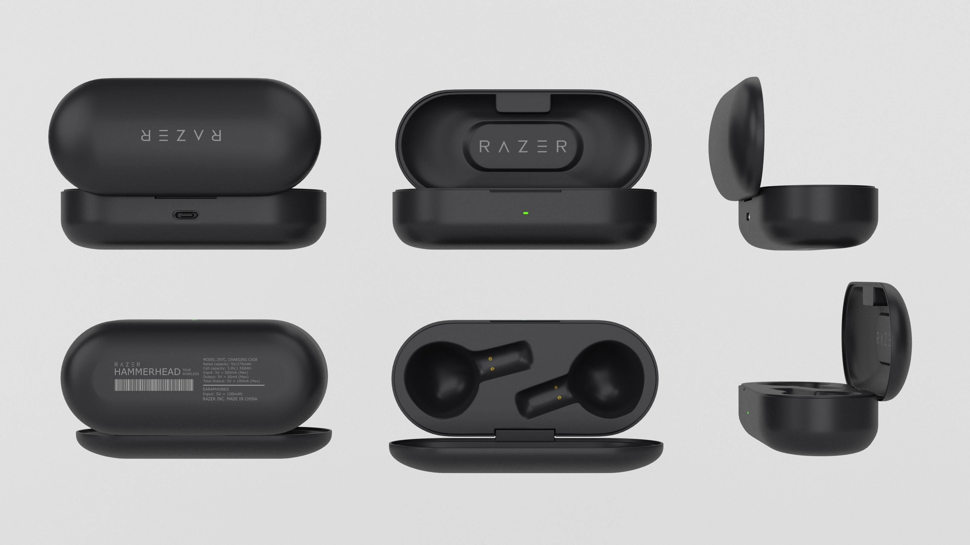 Razer Hammerhead ture wireless Earbuds 3D model_8