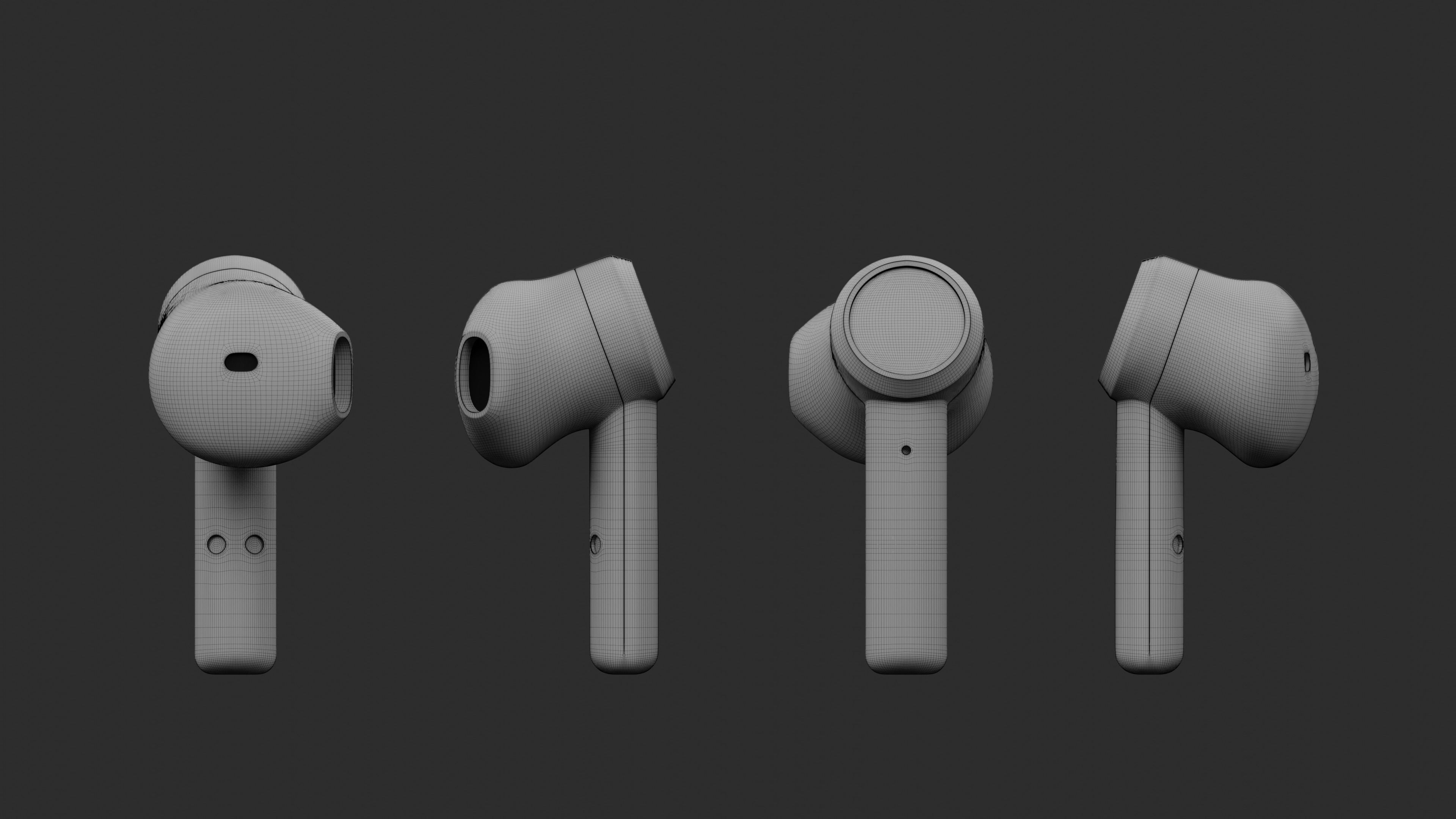 Razer Hammerhead ture wireless Earbuds 3D model_7