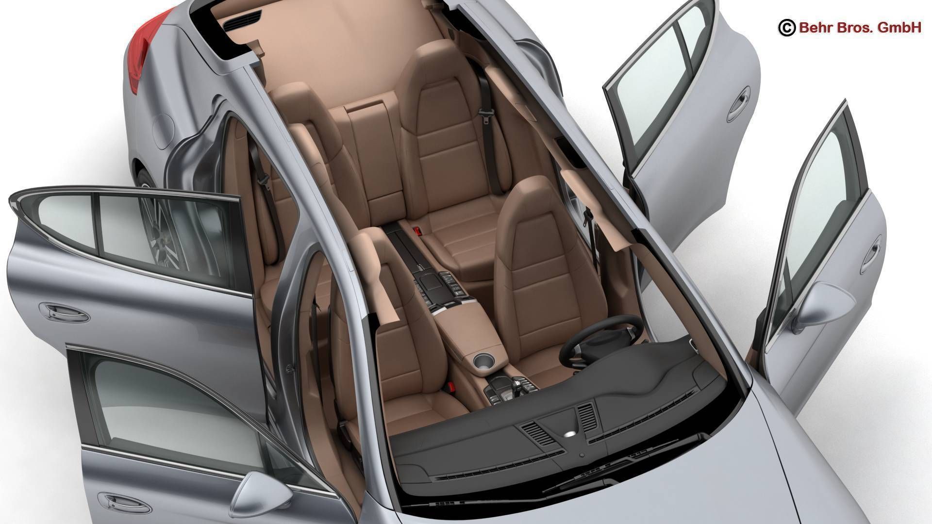 Porsche Panamera Turbo S 2014 3D model_11