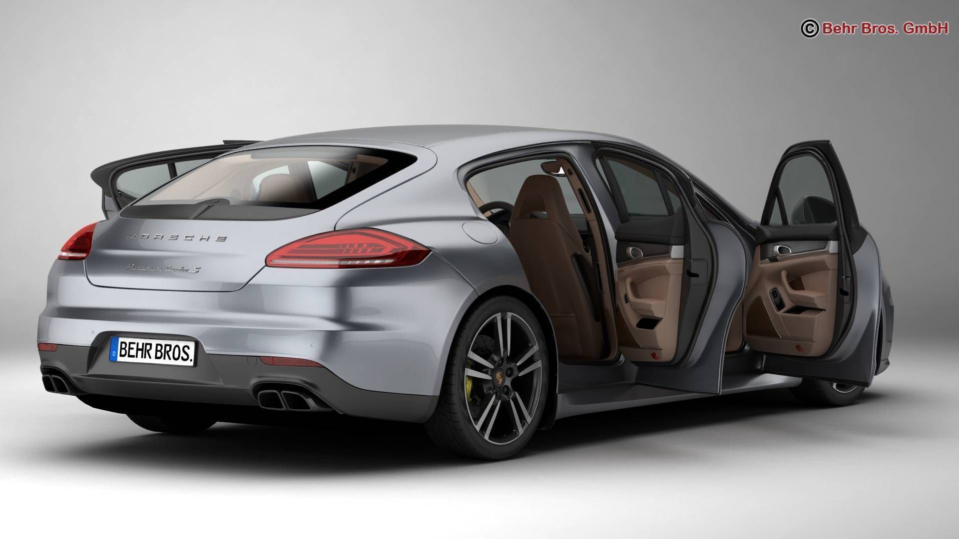 Porsche Panamera Turbo S 2014 3D model_4