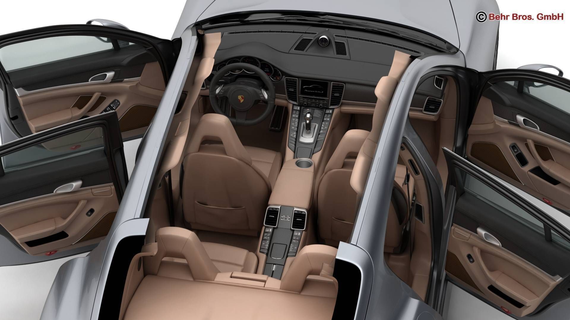 Porsche Panamera Turbo S 2014 3D model_12