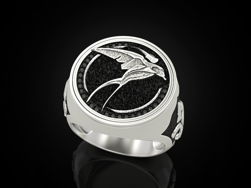 Swallow Ciri witcher ring 3D print model_13