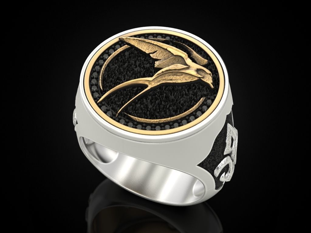 Swallow Ciri witcher ring 3D print model_1