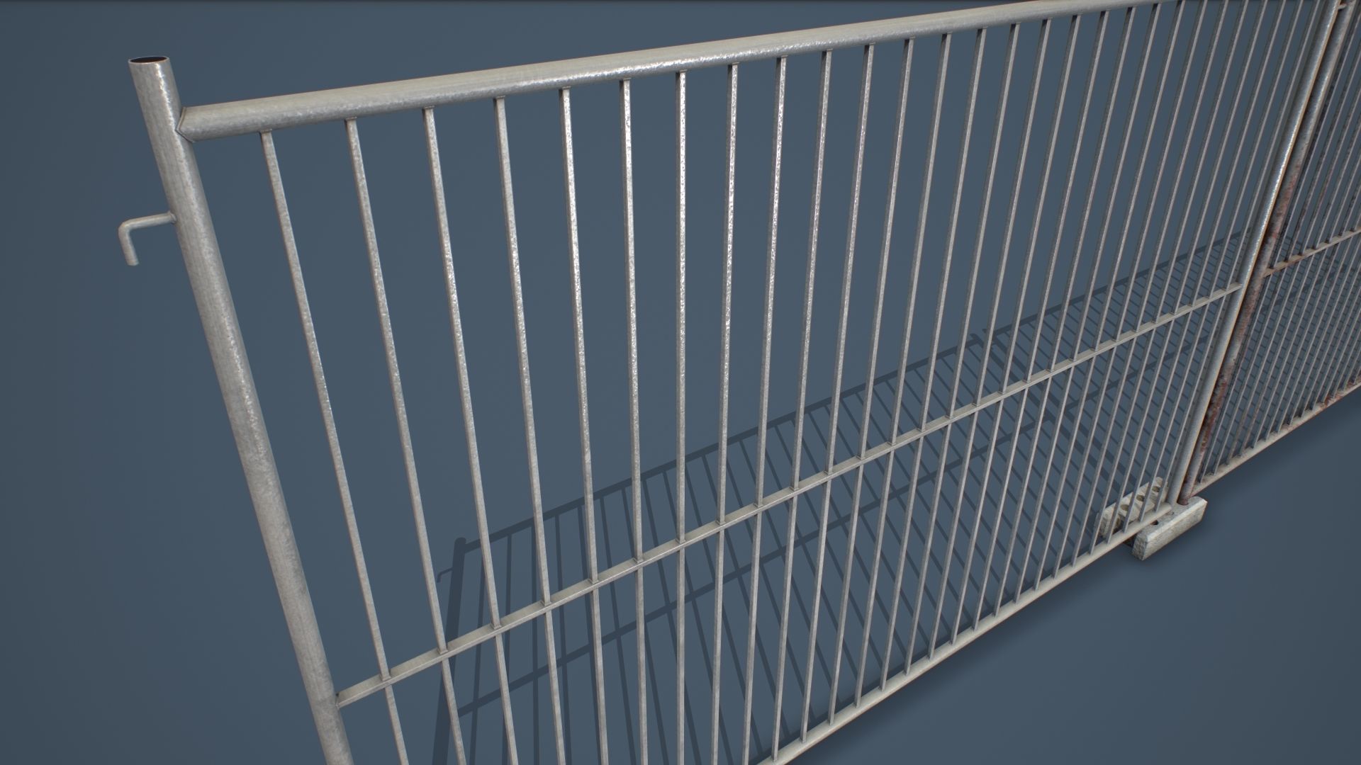 Portable Construction Fence PBR Low-poly 3D model_2