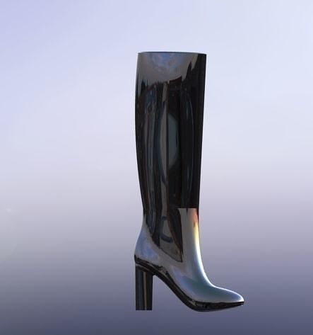 Woman Boots Block Heel 3D print model
