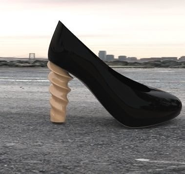 Pump stylish heel 3D print model