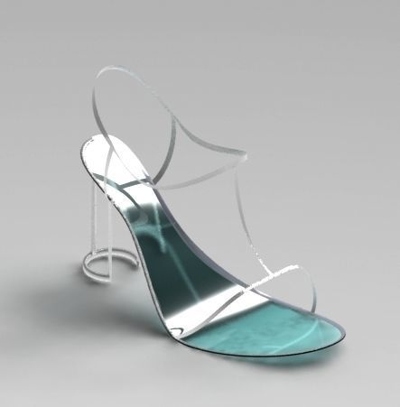 High Heel Sandal with Structural Open Heel 3D print model_1