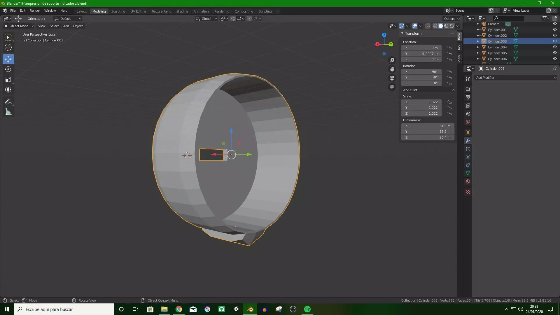 Funda para indicador de z 3D print model_0