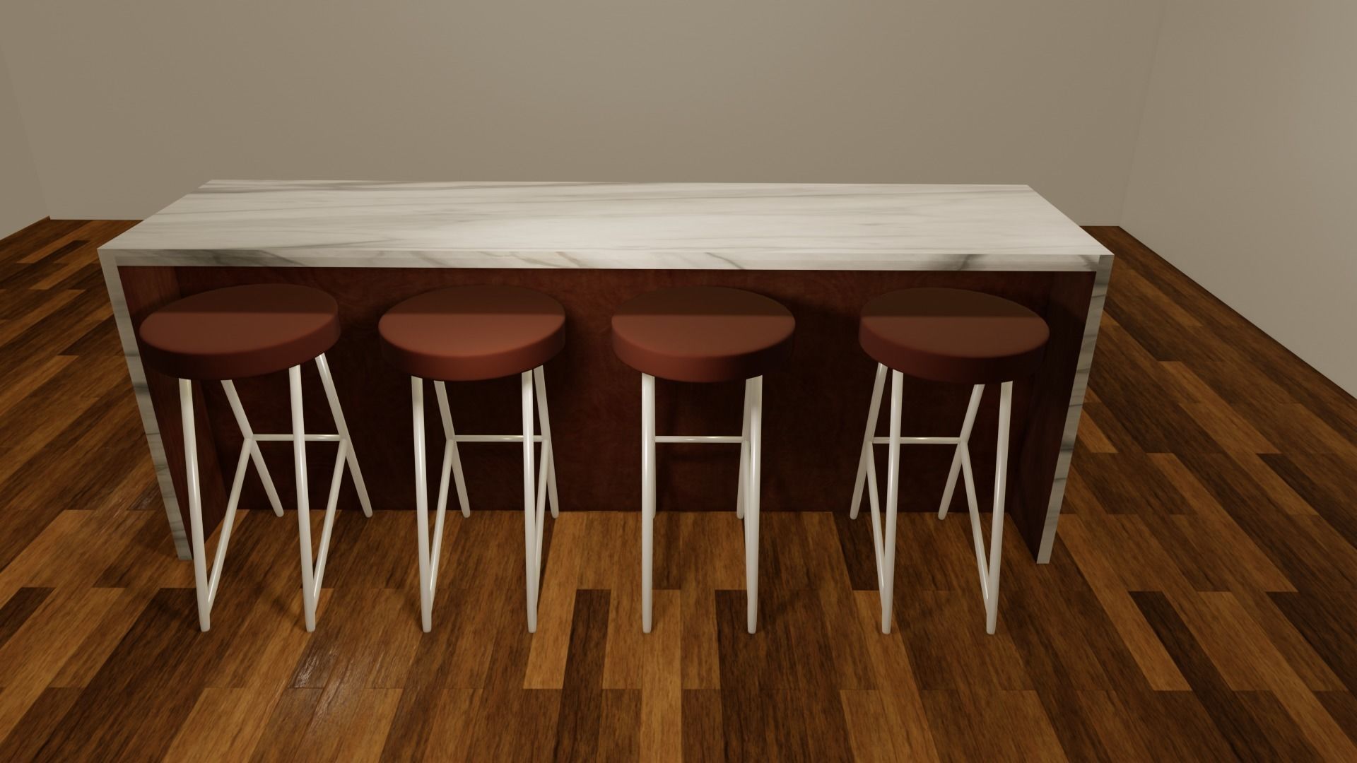 Kitchen table bar  3D model_2
