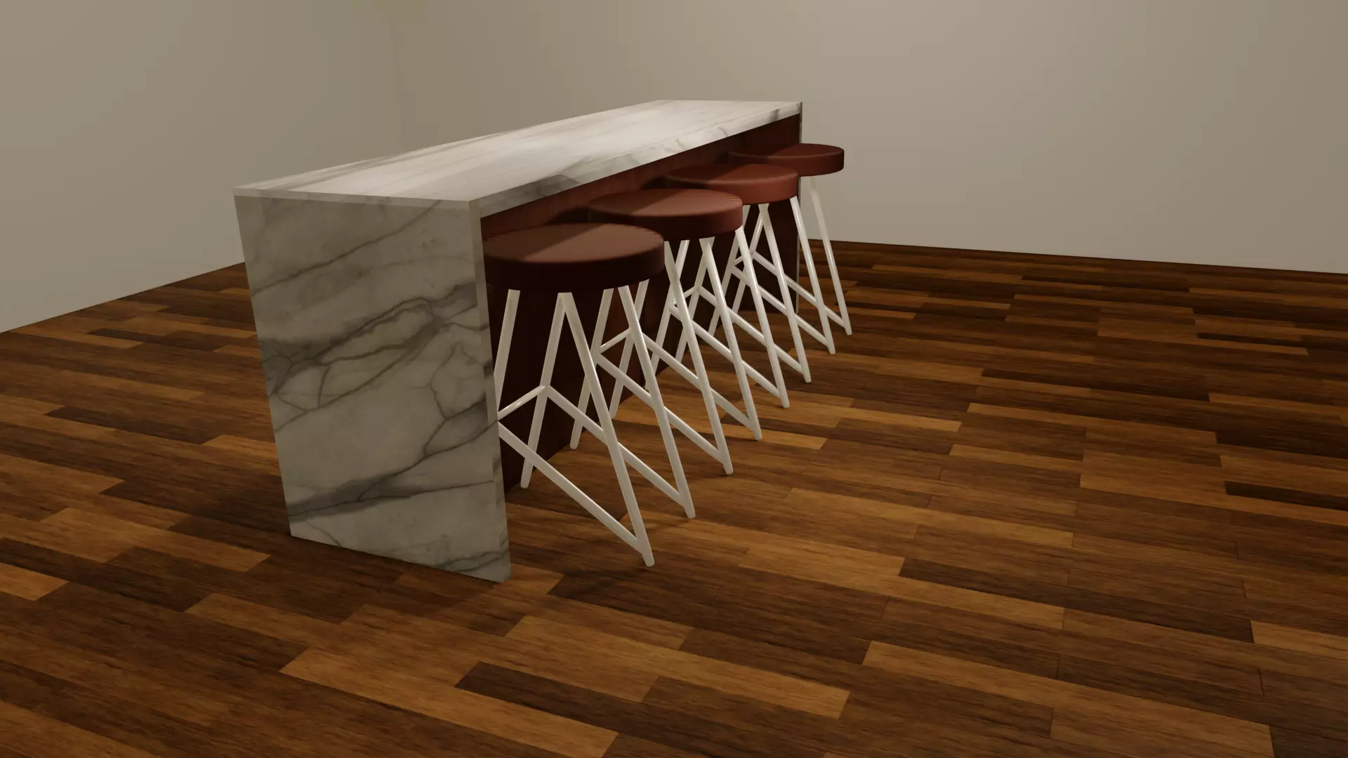 Kitchen table bar  3D model_0