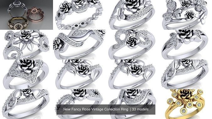 Fancy Rose Vintage Collection Ring 