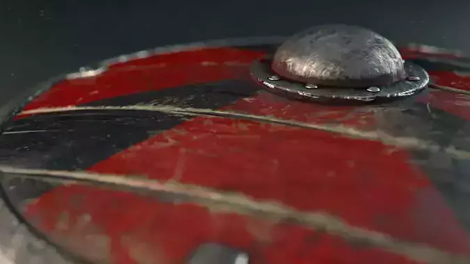 Vikings Shield Textured High Poly 3D Model