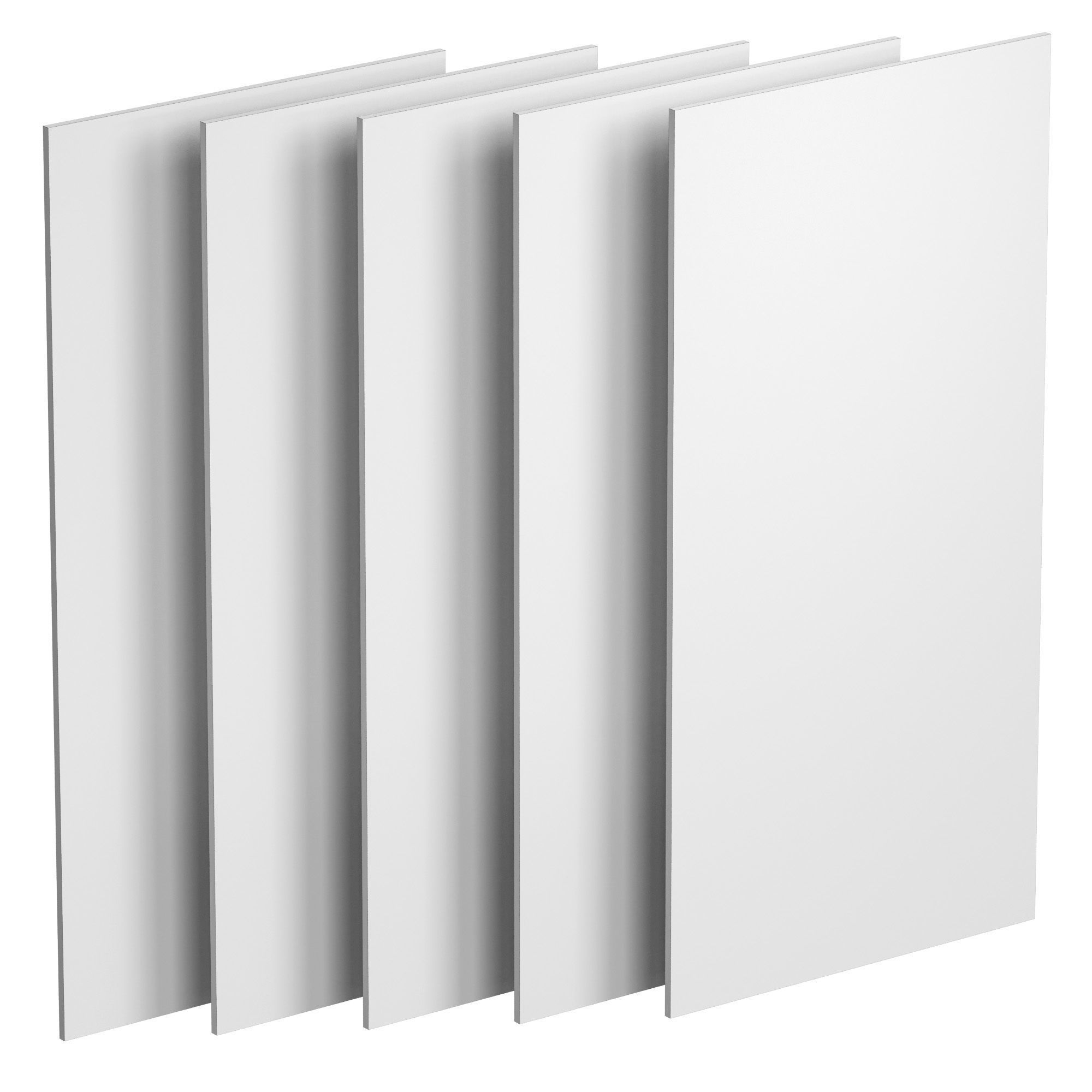 Set of plywood sheets - 5 items Low-poly 3D model_3