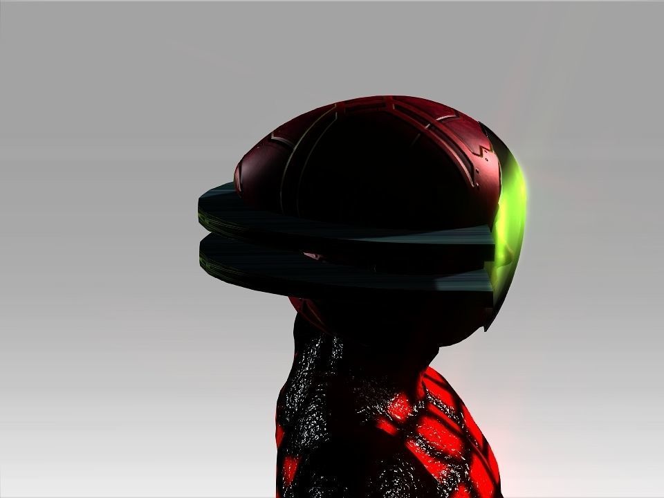 Open Mask Tech Helmet Low-poly 3D model_18
