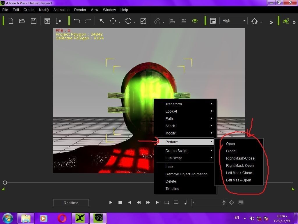 Open Mask Tech Helmet Low-poly 3D model_46