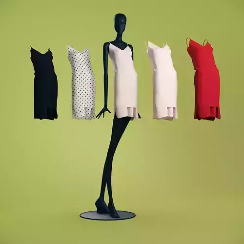 Mannequin 601 coll 60 dress 02 3D model