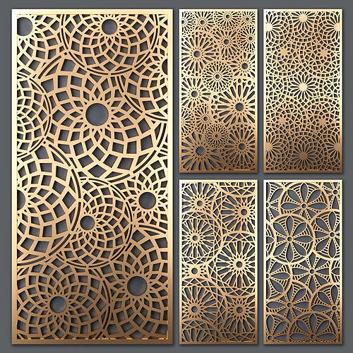 Decorative panel set 49 3D model