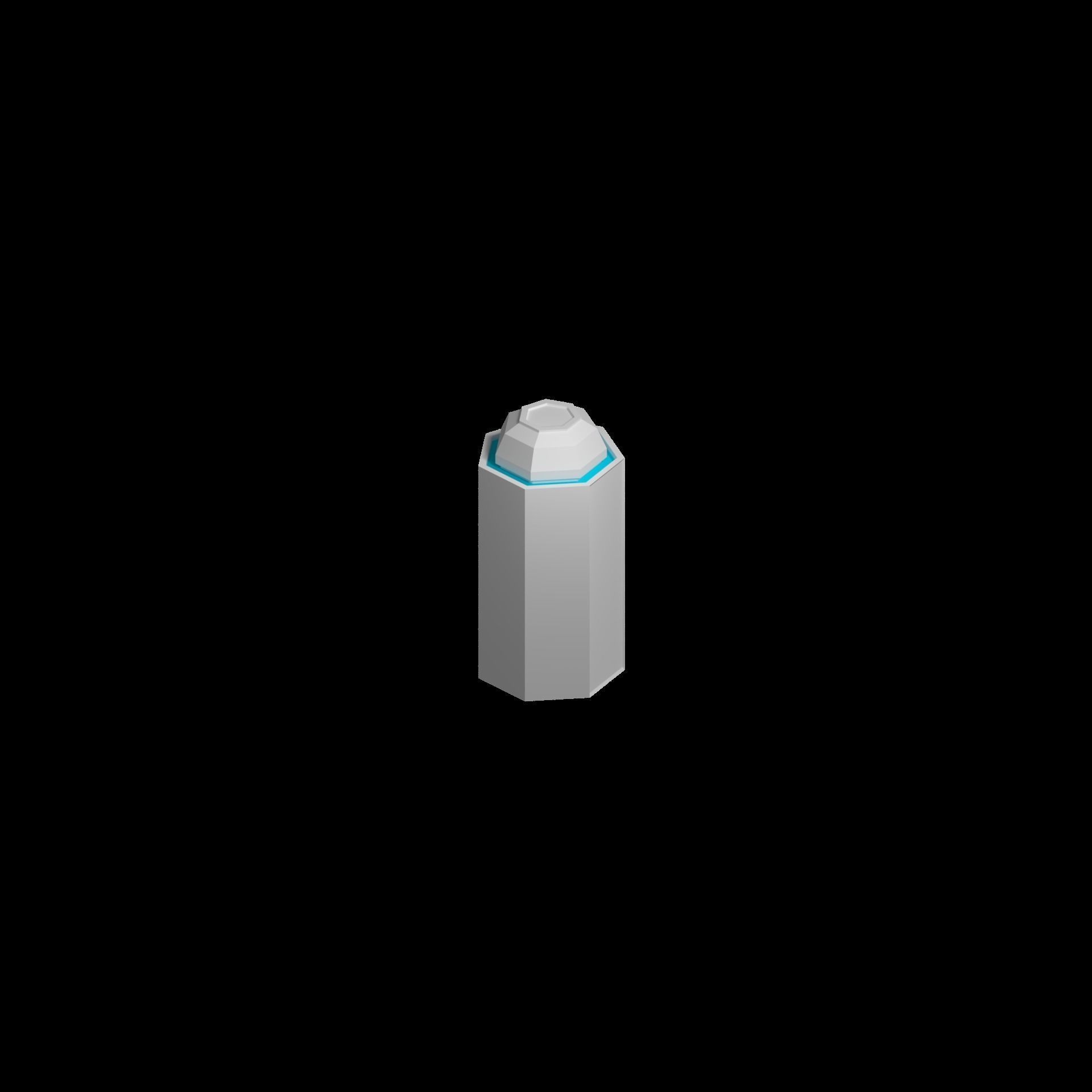 Sci-fi isometric city SET Low-poly 3D model_8