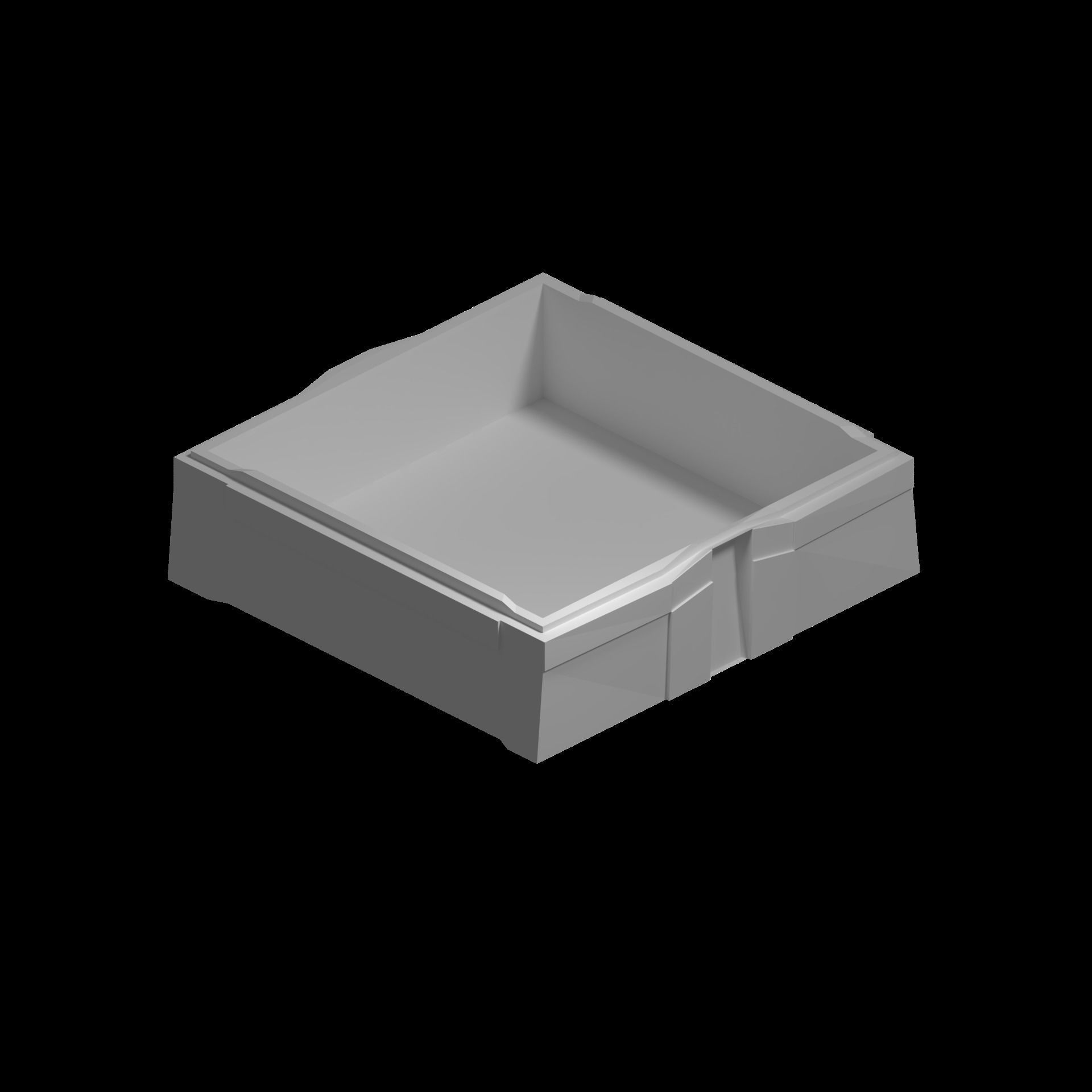 Sci-fi isometric city SET Low-poly 3D model_15