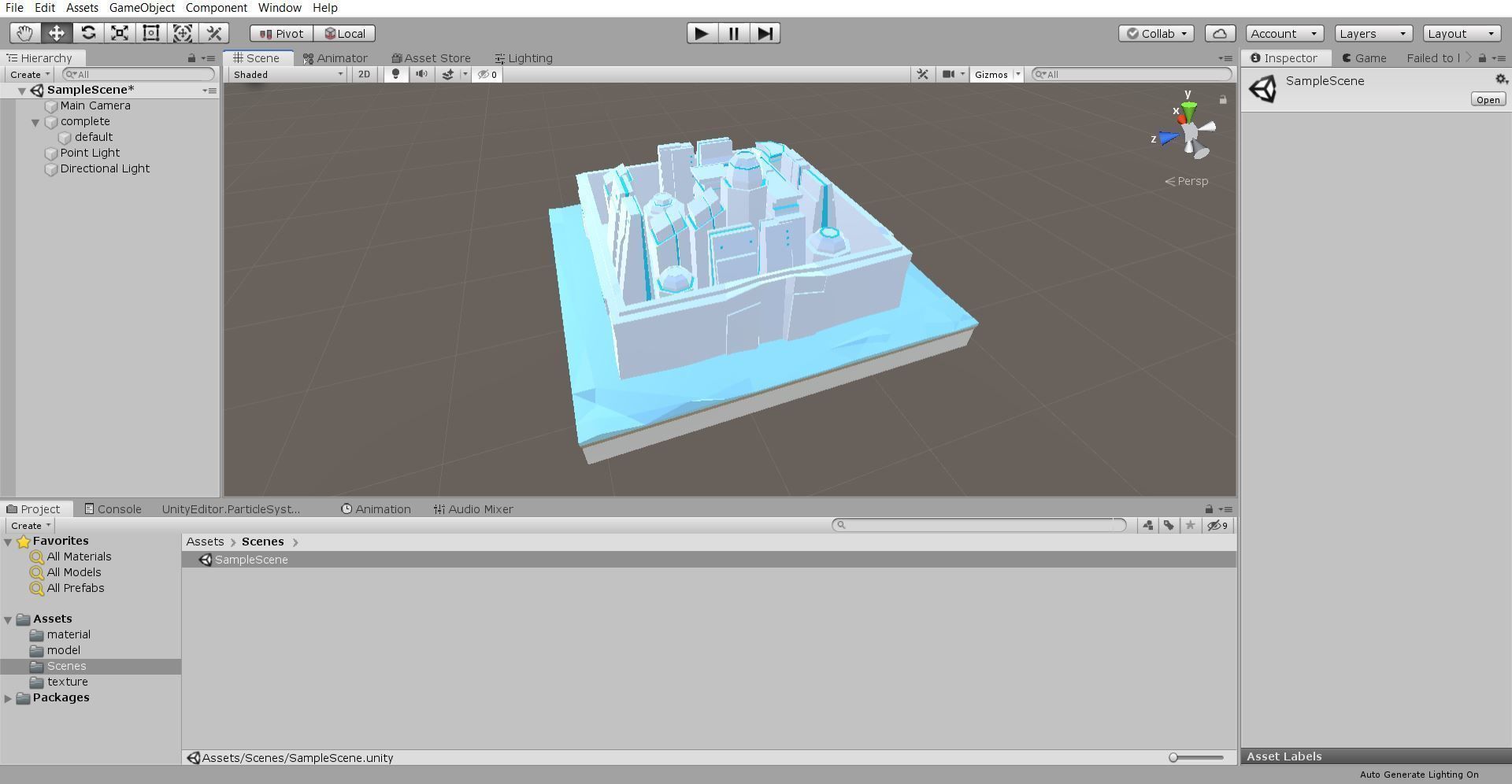 Sci-fi isometric city SET Low-poly 3D model_5