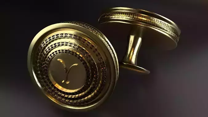 Luxury Cufflink with alphabet Y