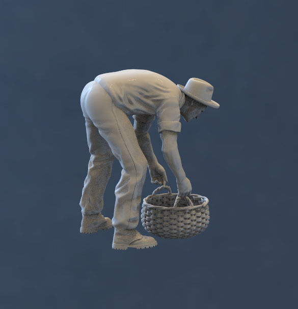 working man 3D print model_74