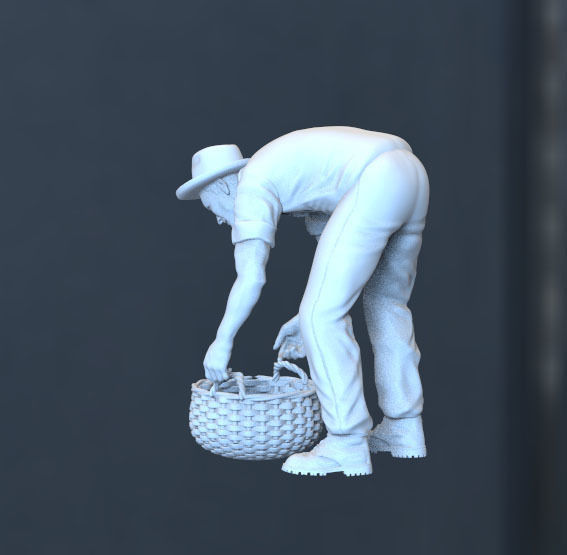 working man 3D print model_36