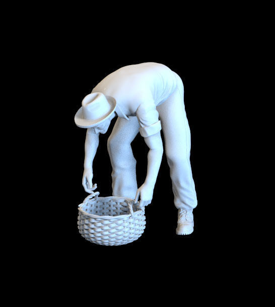 working man 3D print model_31