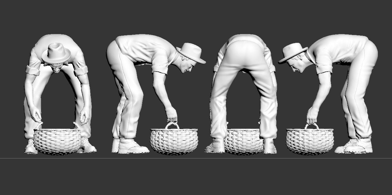 working man 3D print model_50