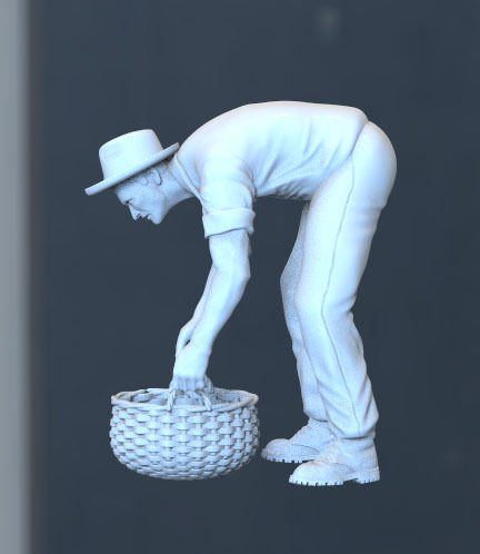 working man 3D print model_70
