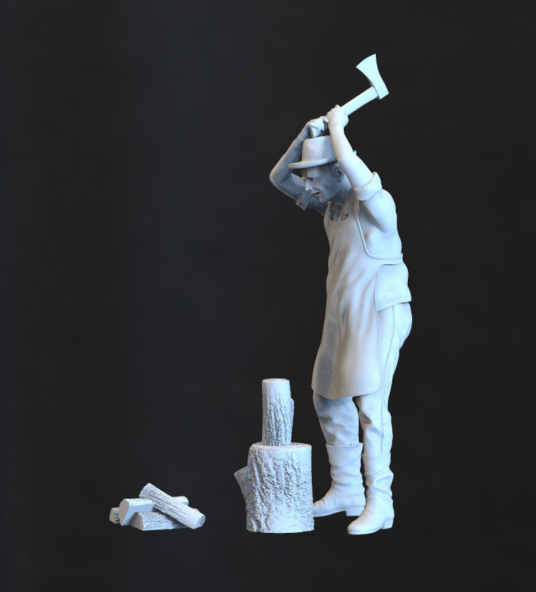 woodcutter 3D print model_49
