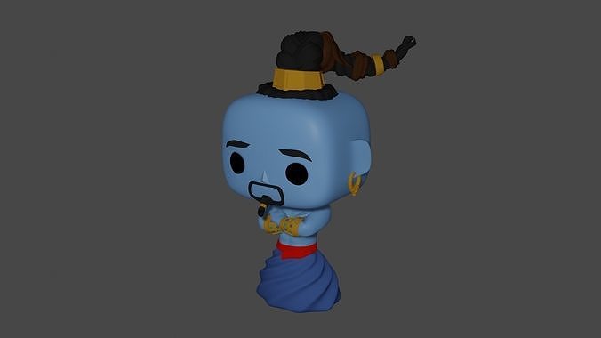 Aladdin character wearing hat 3D print model