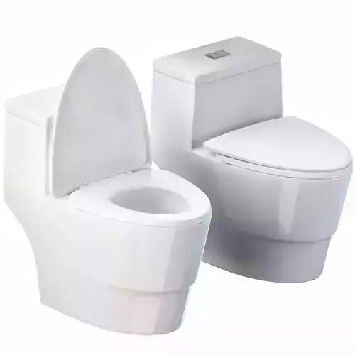 WoodBridge T-0001 Dual Flush Elongated One Piece Toilet