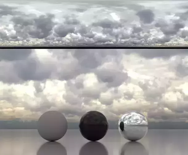 Skydome HDR - Overcast Cloudy Afternoon - 2