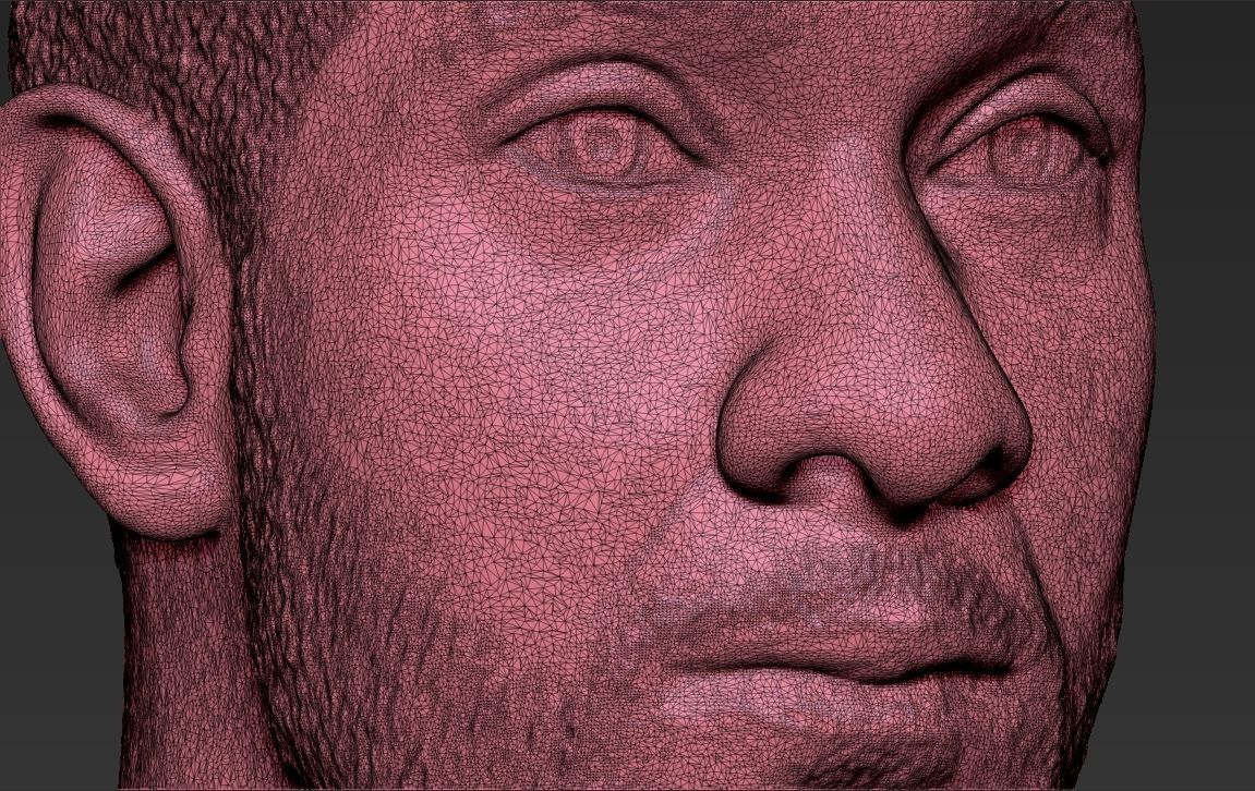 Tim Duncan bust 3D printing ready stl obj formats 3D print model_25