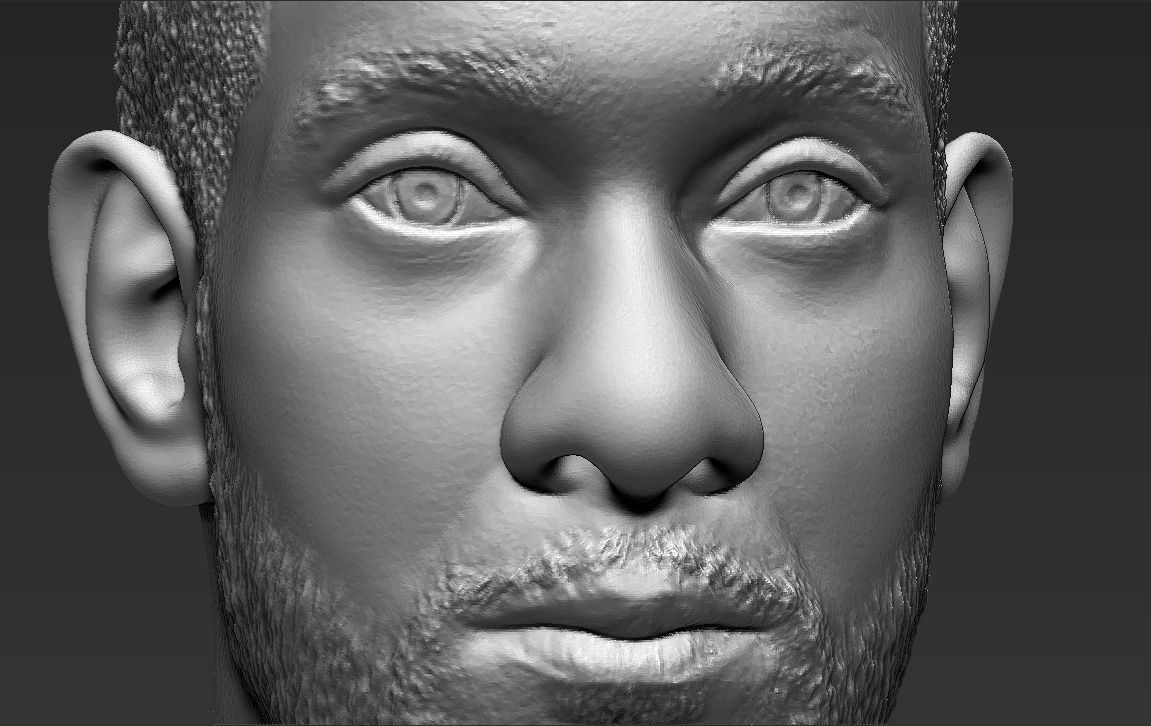 Tim Duncan bust 3D printing ready stl obj formats 3D print model_15