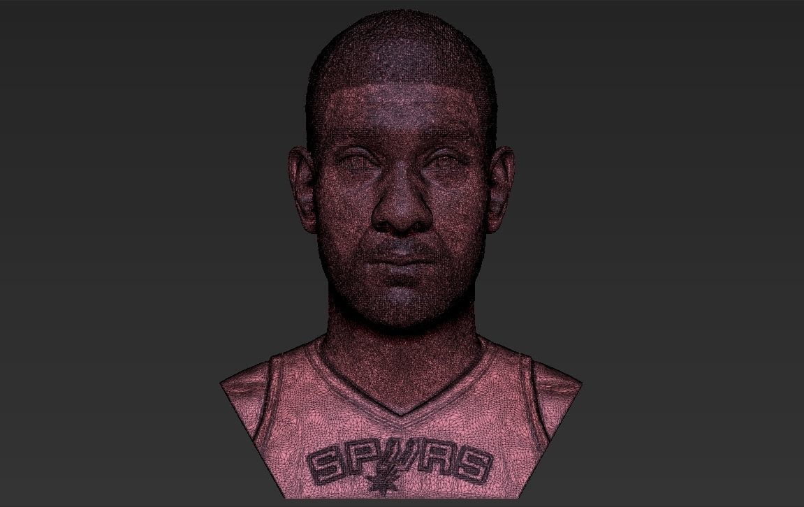 Tim Duncan bust 3D printing ready stl obj formats 3D print model_22