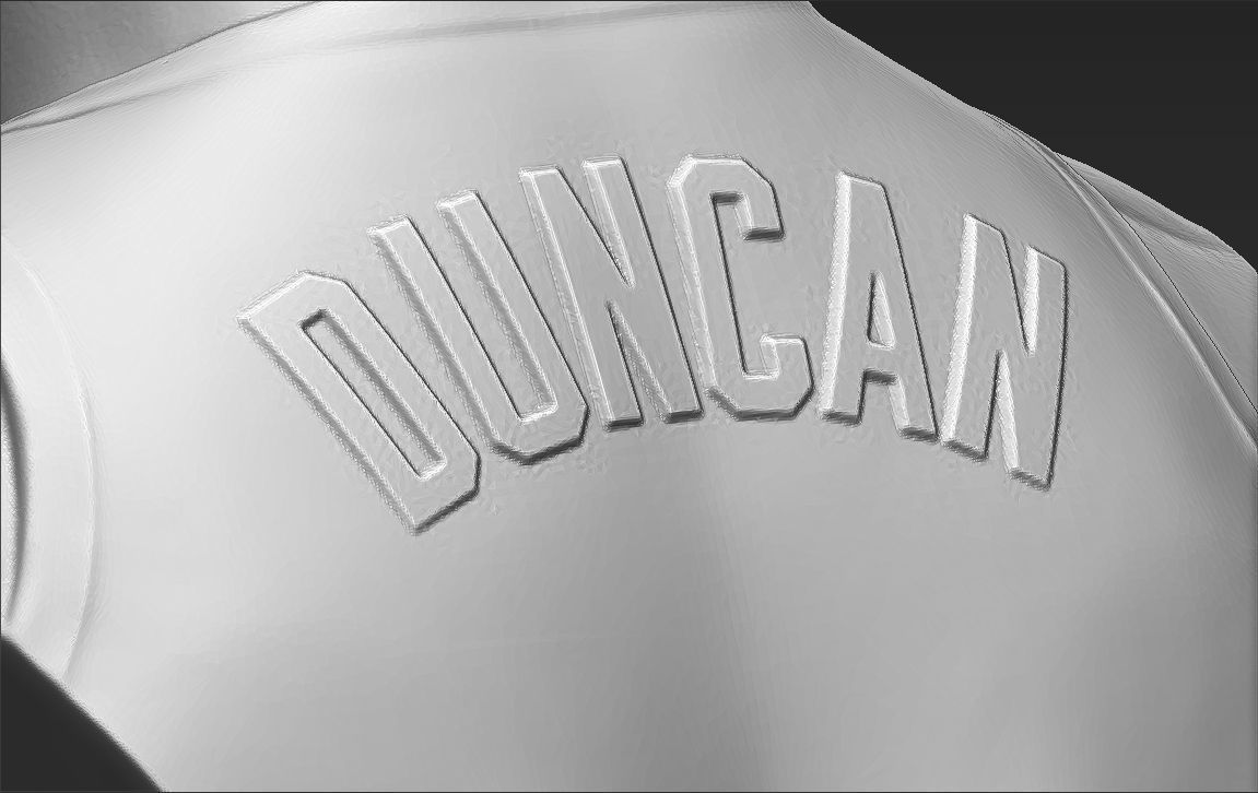 Tim Duncan bust 3D printing ready stl obj formats 3D print model_21